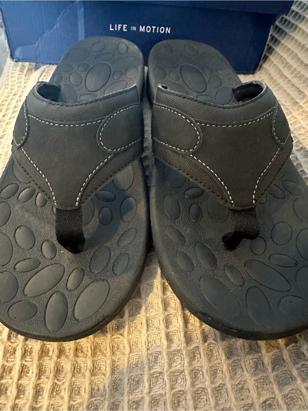 Rockport Black Thong Sandals MEN 10 - New! - Picture 4 of 6